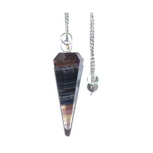 6-Sided Multi Fluorite Pendulum Enhance Focus