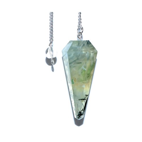 6-Sided Prehnite Pendulum for Healing