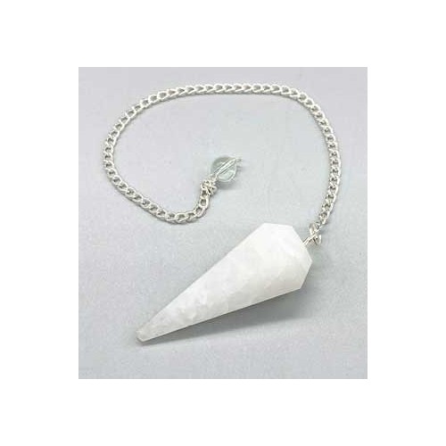 6-sided White Quartz Pendulum for Spiritual Dowsing