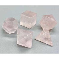 Rose Quartz Platonic Solids for Cosmic Harmony