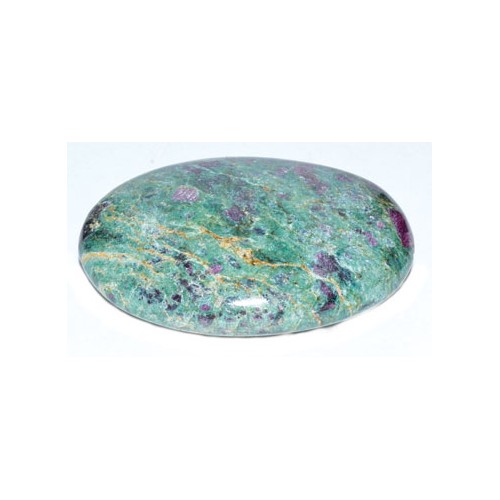 Ruby Zoisite Palm Stone - Strength and Energy