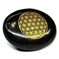 Tourmaline Flower of Life Palm Stone