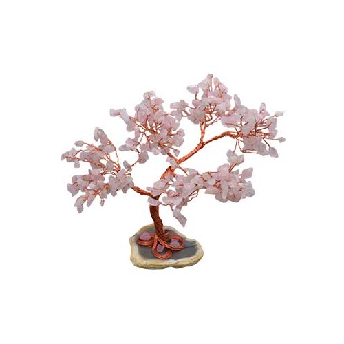 Beautiful Rose Quartz Gemstone Tree for Healing