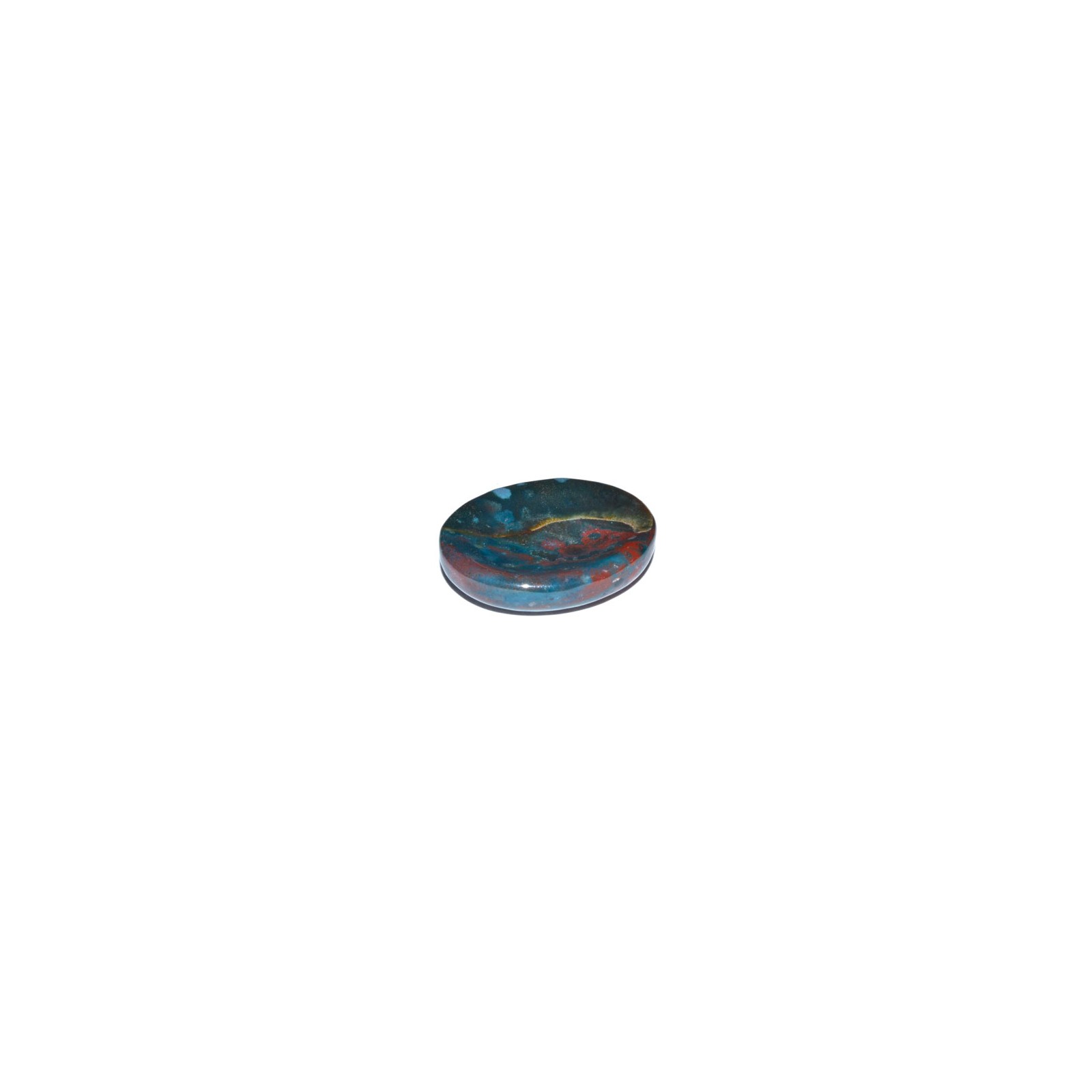 Bloodstone Worry Stone for Grounding and Healing