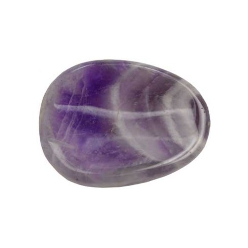 Chevron Amethyst Worry Stone for Stress Relief