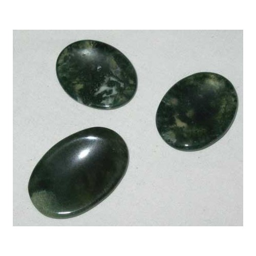 Moss Agate Healing Worry Stone