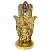 Gold Ganesha Hand Incense Burner for Meditation