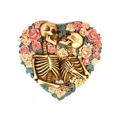 5" Romantic Skeleton Couple Burner with Flowers