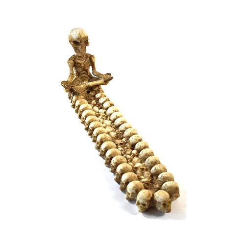 10 1/2" Yoga Skeleton Incense Burner