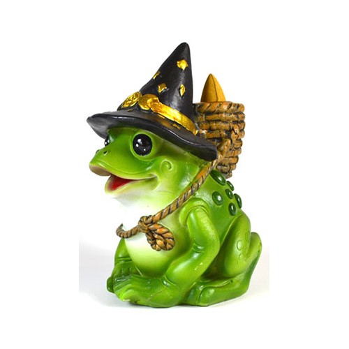 Mystical Frog Backflow Incense Burner 6"