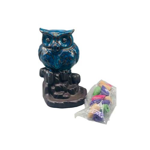 5" Owl Backflow Incense Burner for Enchanting Atmosphere