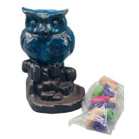 5" Owl Backflow Incense Burner for Enchanting Atmosphere