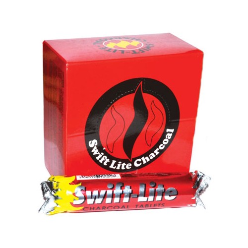 Swift Lite Charcoal Tablets Quick Light 33mm 10 Pack