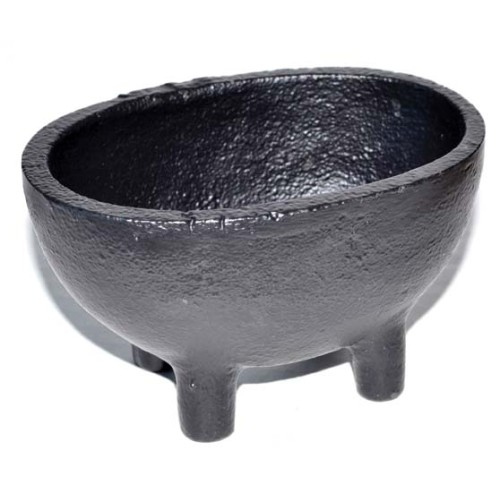 Oval Cast Iron Cauldron for Rituals and Smudging