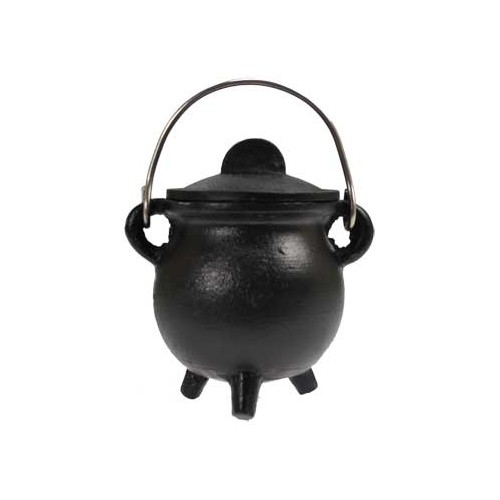 Plain Cast Iron Cauldron with Lid 3"