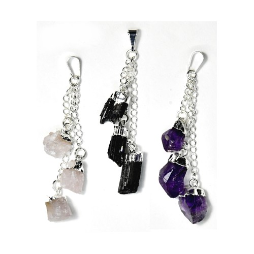 3 Piece Rough Crystal Pendant