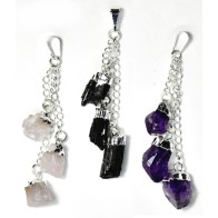 3 Piece Rough Crystal Pendant