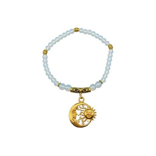 Opalite Sun Moon Stars Anklet