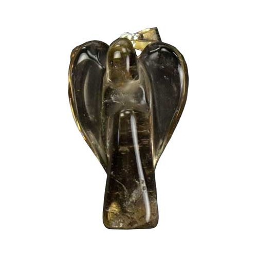 Smoky Quartz Angel Pendant for Protection