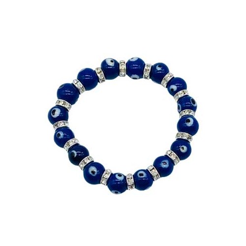 8mm Blue Evil Eye Protection Bracelet