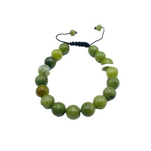 10mm Adjustable Jade Beaded Bracelet