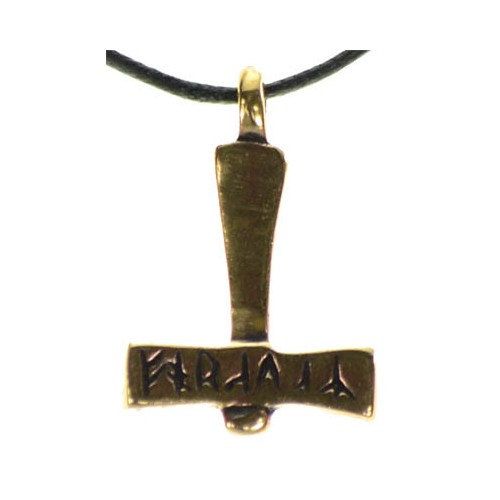 Bronze Thor's Hammer Pendant for Strength and Protection