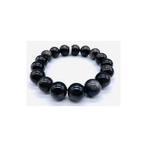 Obsidian Smoky Bracelet for Grounding and Protection