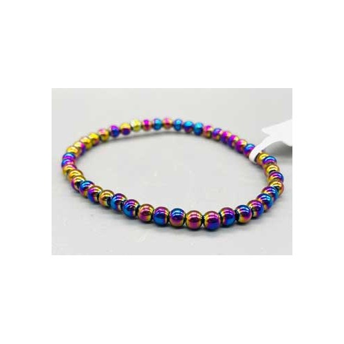 Rainbow Hematite Bracelet - 4mm