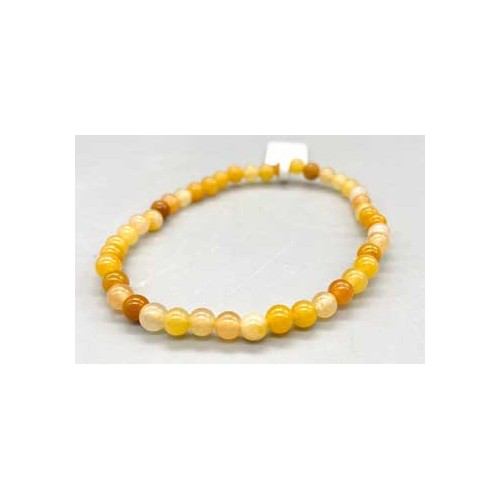 4mm Yellow Jade Bracelet