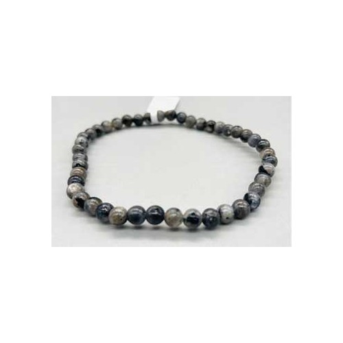 4mm Black Larvikite Bracelet