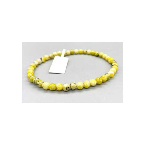 4mm Yellow Turquoise Healing Bracelet