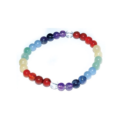 Pulsera de 7 Chakras con Cuentas Sanadoras de 6mm