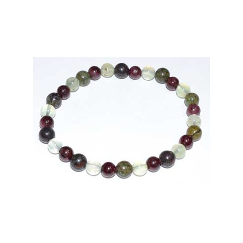 Healing Bracelet Dragon Blood Jasper Garnet Prehnite