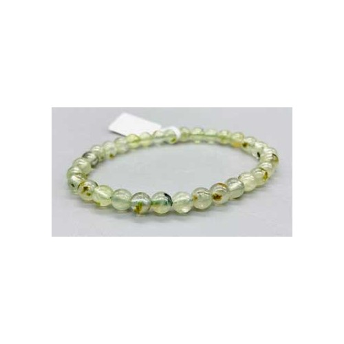 6mm Prehnite Bracelet for Emotional Balance