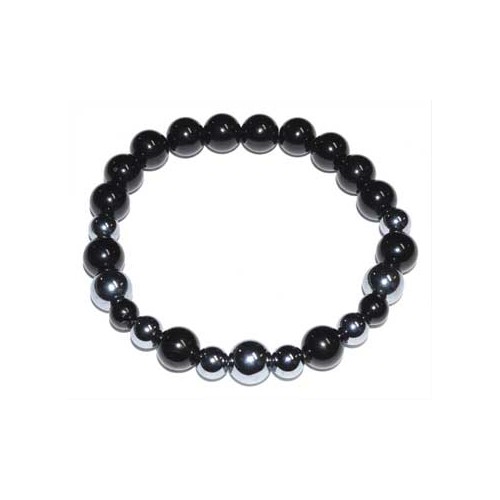 6mm Terahertz & Black Tourmaline Healing Bracelet