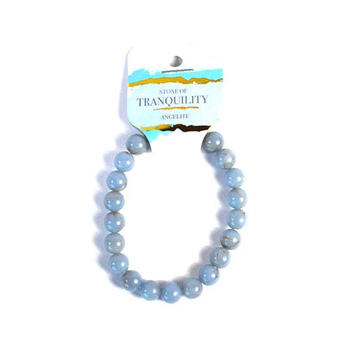 8mm Angelite Beaded Bracelet