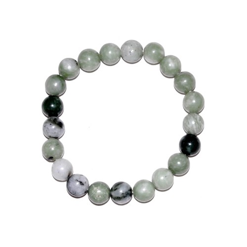 8mm Green Jade Bracelet Harmony and Luck