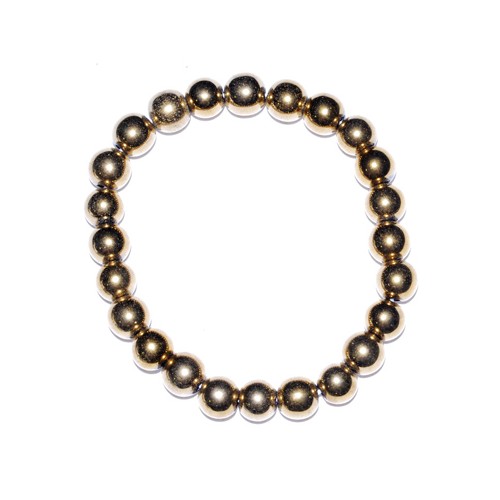 8mm Gold Plated Hematite Bracelet