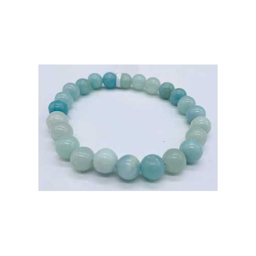 8mm Amazonite Bracelet for Healing and Communication