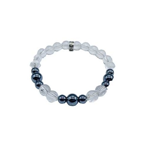 8mm Quartz and Terahertz Bracelet