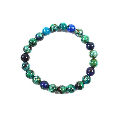 8mm Azurite Malachite Beaded Bracelet