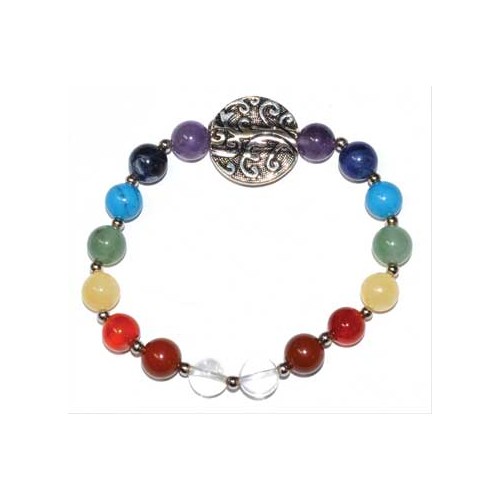 8mm 7 Chakra Tree Bracelet for Energy Balance