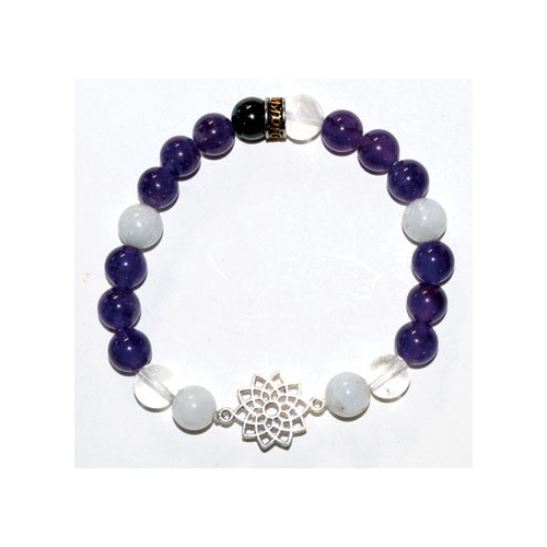 8mm Crown Chakra Bracelet for Spiritual Connection