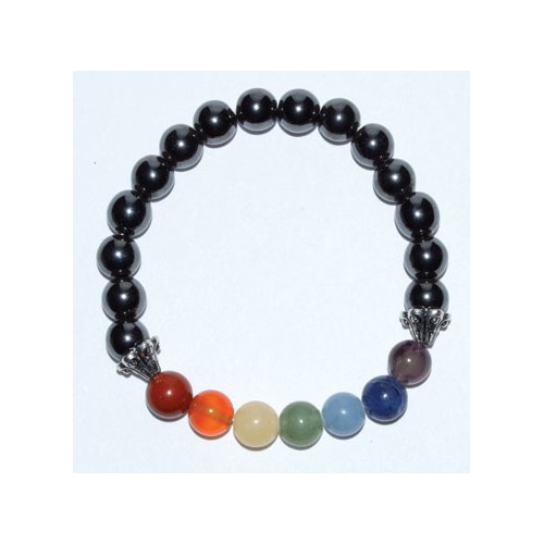 8mm Chakra Hematite Bracelet for Grounding