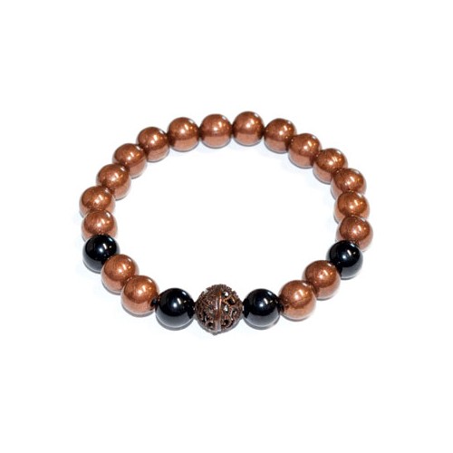 8mm Copper Bracelets with Stones