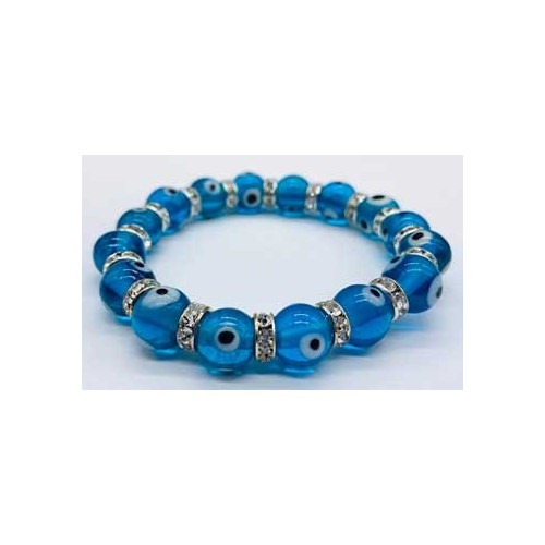 Pulsera de Protección con Ojo Maligno Aqua