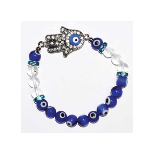 Evil Eye & Clear Quartz Bracelet