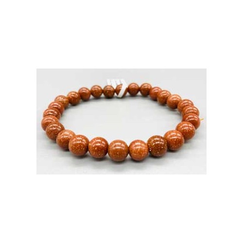 Pulsera de Piedra Dorada de 8mm para Energía Positiva