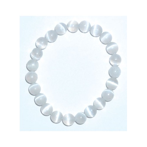 8mm Selenite Bracelet for Energy Clarity