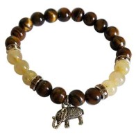 8mm Tiger Eye and Rutilated Quartz Bracelet